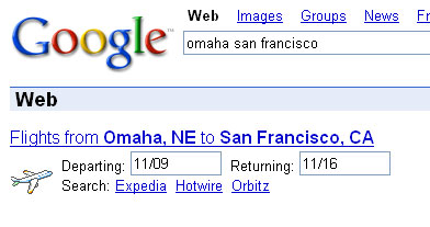 Google flight fares